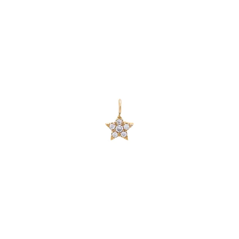 Tiny Diamond Pave Star Charm 14K sold by Adina Eden's