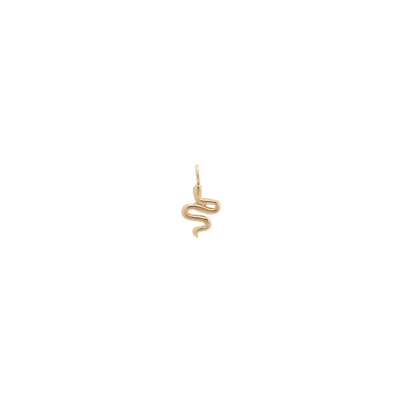 Mini Solid Snake Charm 14K sold by Adina Eden's