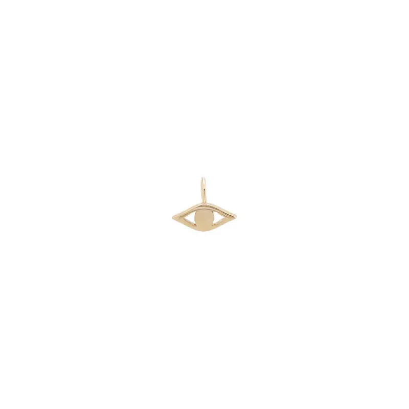 Tiny Solid Evil Eye Charm 14K sold by Adina Eden's