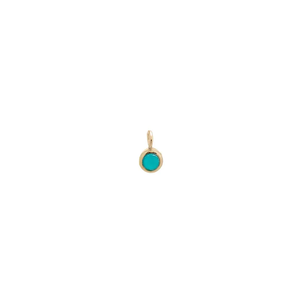 Tiny Colored Solitaire Bezel Charm 14K sold by Adina Eden's product image thumbnail 2