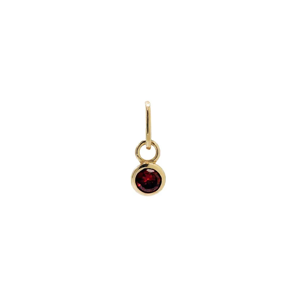 Tiny Birthstone Dangling Bezel Charm 14K sold by Adina Eden's product image thumbnail 3
