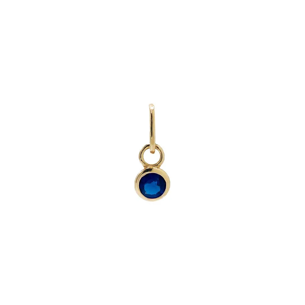 Tiny Birthstone Dangling Bezel Charm 14K sold by Adina Eden's product image thumbnail 5