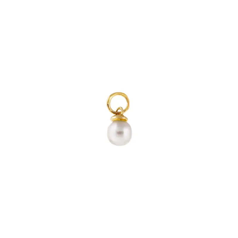 Tiny Pearl Charm 14K sold by Adina Eden's