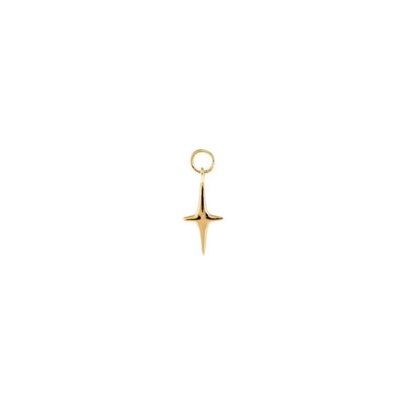 Mini Solid Starburst Charm 14K sold by Adina Eden's