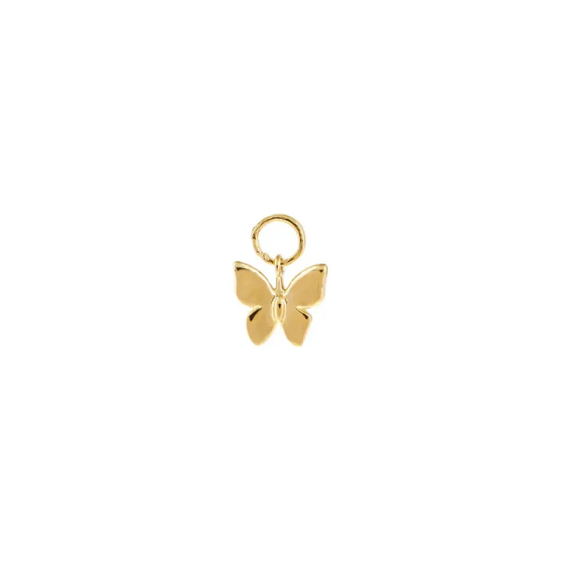 Mini Solid Butterfly Charm 14K sold by Adina Eden's