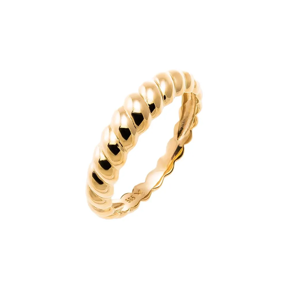 Solid Graduated Twist Band Ring 14K sold by Adina Eden's