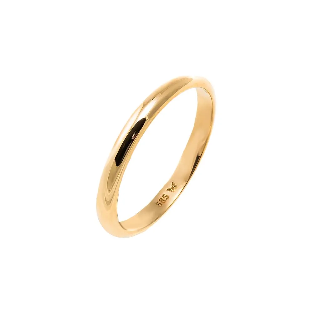 Solid Rounded Band Ring 14K sold by Adina Eden's