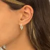 CZ Small Round Hoop Earring sold by Adina Eden's