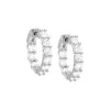 CZ Small Round Hoop Earring sold by Adina Eden's