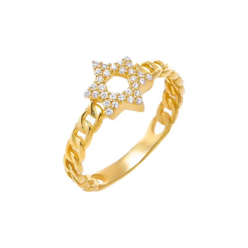 Pave Star Of David Cuban Ring sold by Adina Eden's