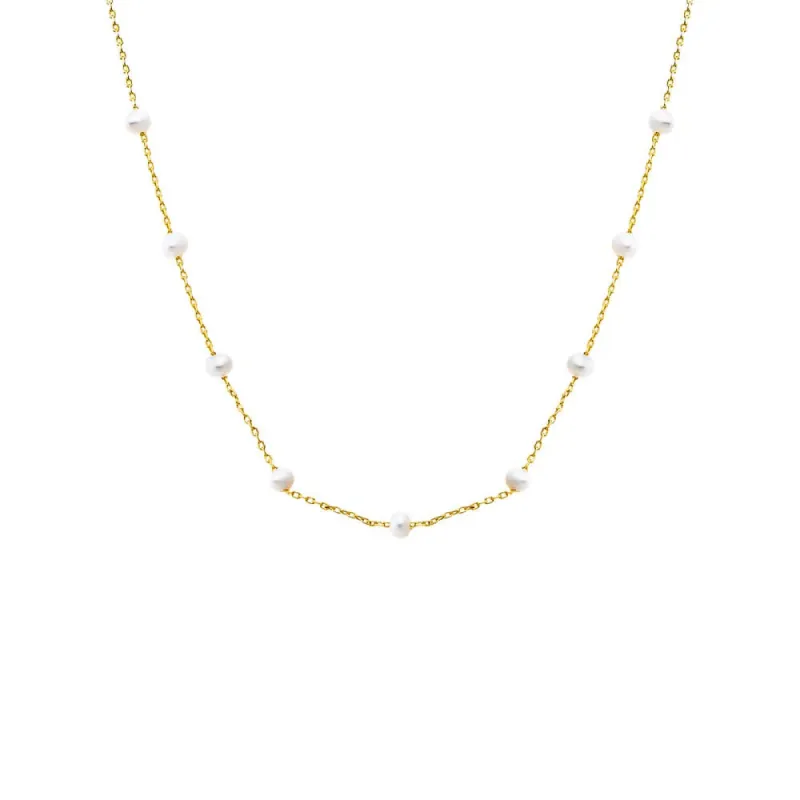 Mini Multi Pearl Embedded Necklace sold by Adina Eden's