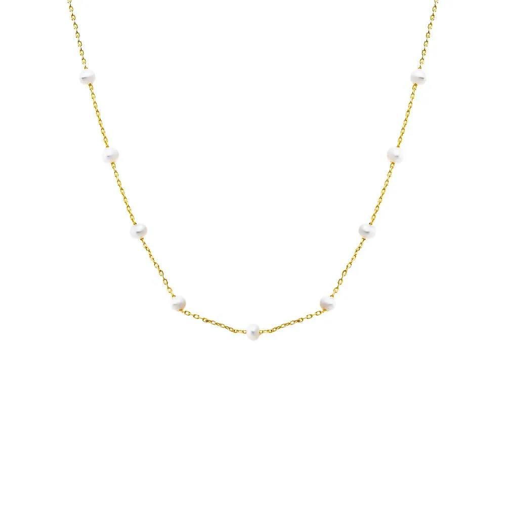 Mini Multi Pearl Embedded Necklace sold by Adina Eden's