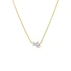 CZ Princess Cut X Baguette Pendant Necklace sold by Adina Eden's