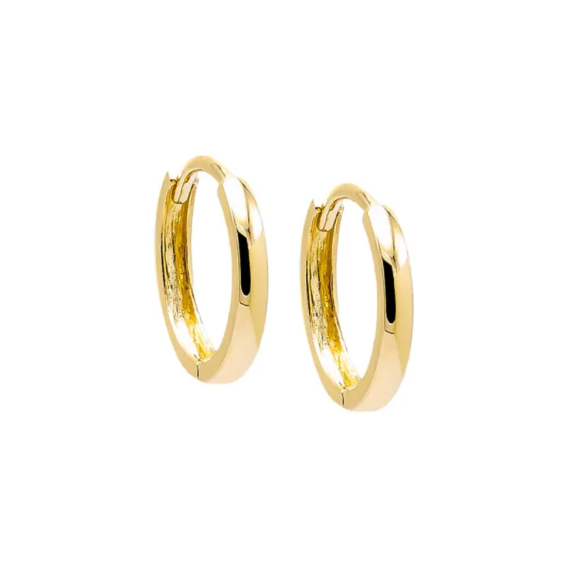 Solid Rounded Huggie Earring 14K sold by Adina Eden's