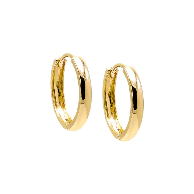 Solid Large Rounded Huggie Earring 14K sold by Adina Eden's