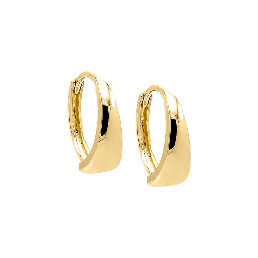 Solid Graduated Huggie Earring 14K sold by Adina Eden's