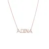 Diamond Large Uppercase Block Nameplate Necklace 14K sold by Adina Eden's