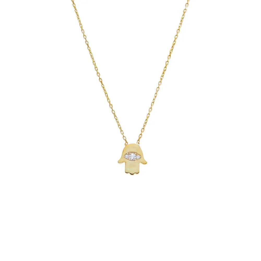 Evil Eye X Hamsa Necklace sold by Adina Eden's