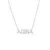 Diamond Large Uppercase Block Nameplate Necklace 14K sold by Adina Eden's