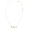 Diamond Large Uppercase Block Nameplate Necklace 14K sold by Adina Eden's