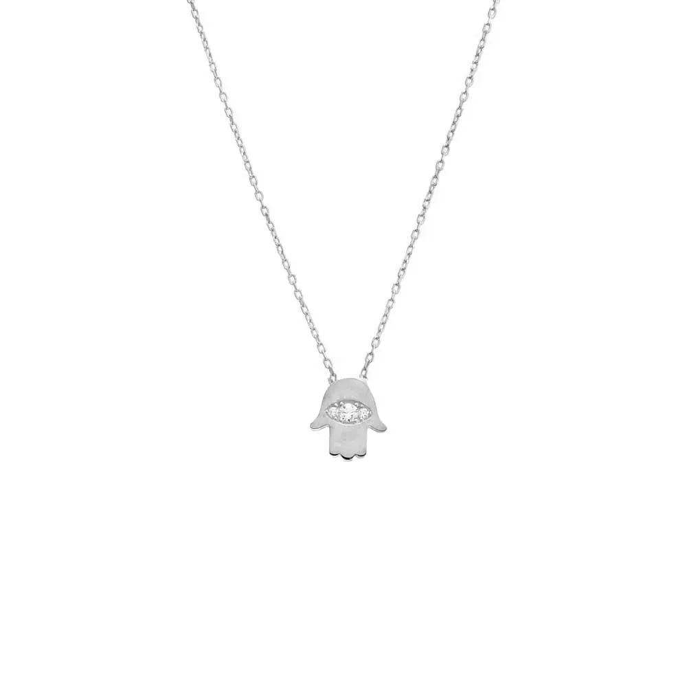 Evil Eye X Hamsa Necklace sold by Adina Eden's product image thumbnail 3
