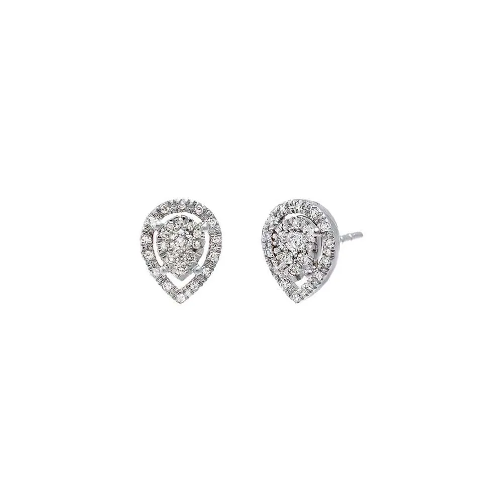 Diamond Pave Pear Stud Earring 14K sold by Adina Eden's product image thumbnail 2