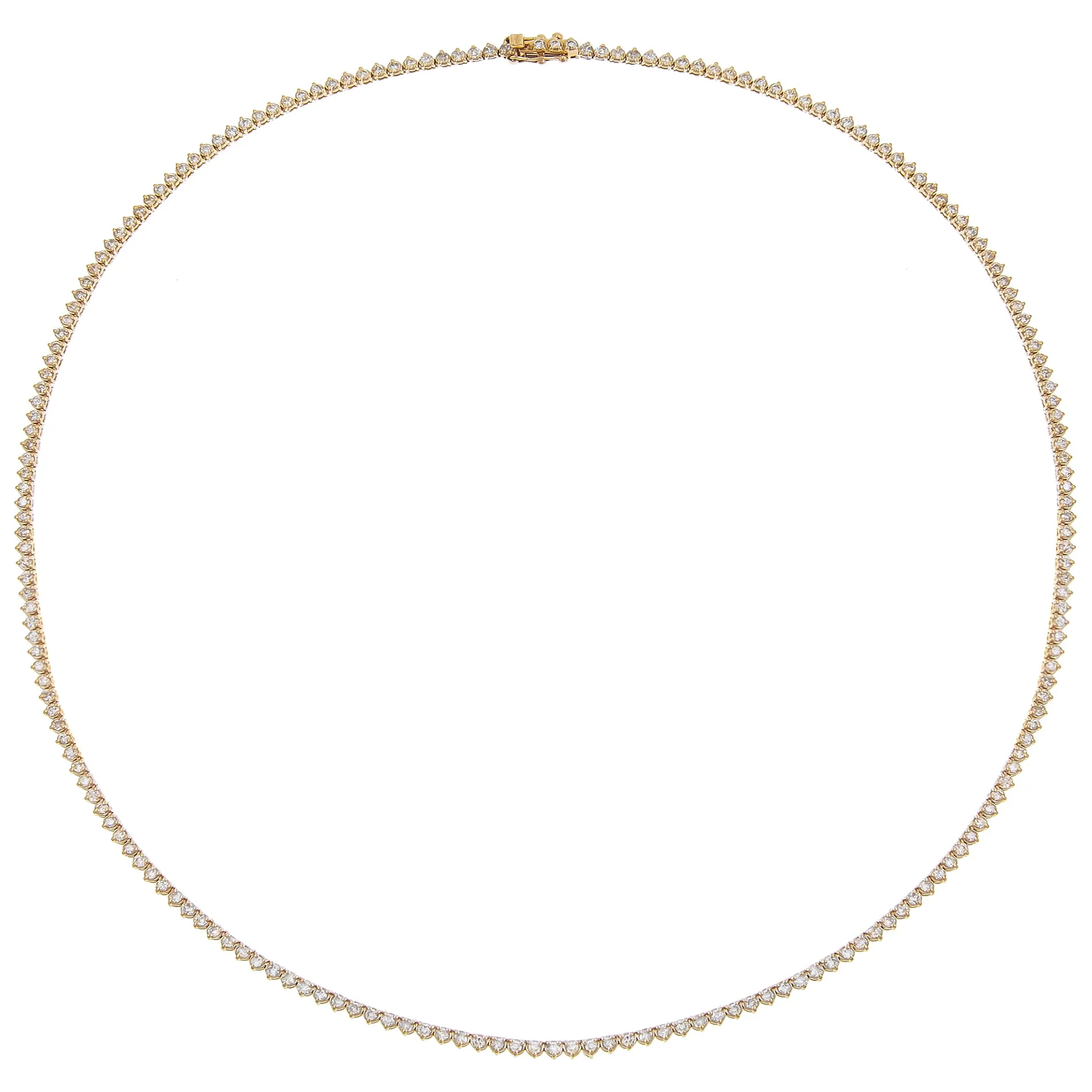 3 Carat Diamond Three Prong Tennis Necklace 14K sold by Adina Eden's product image thumbnail 3