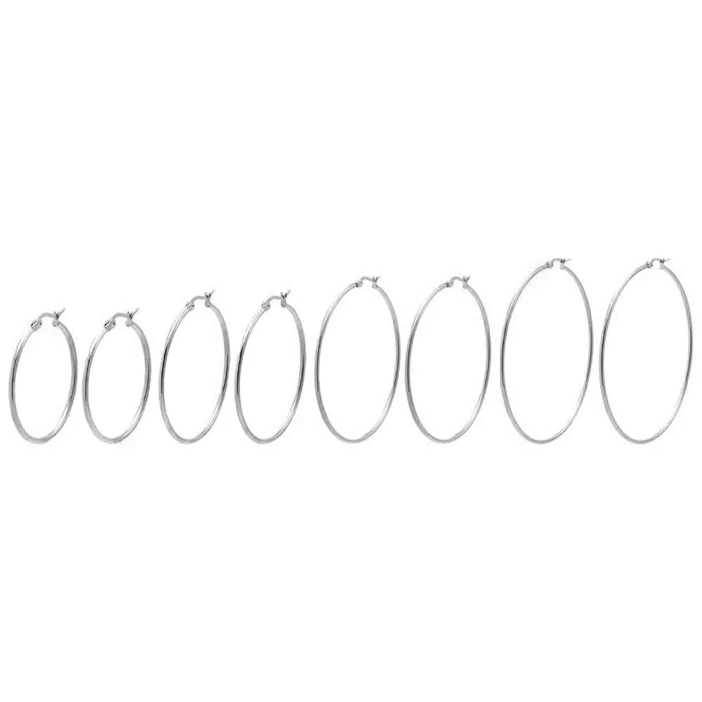 Solid Multi Size Hoop Earring Combo Set sold by Adina Eden's product image thumbnail 2