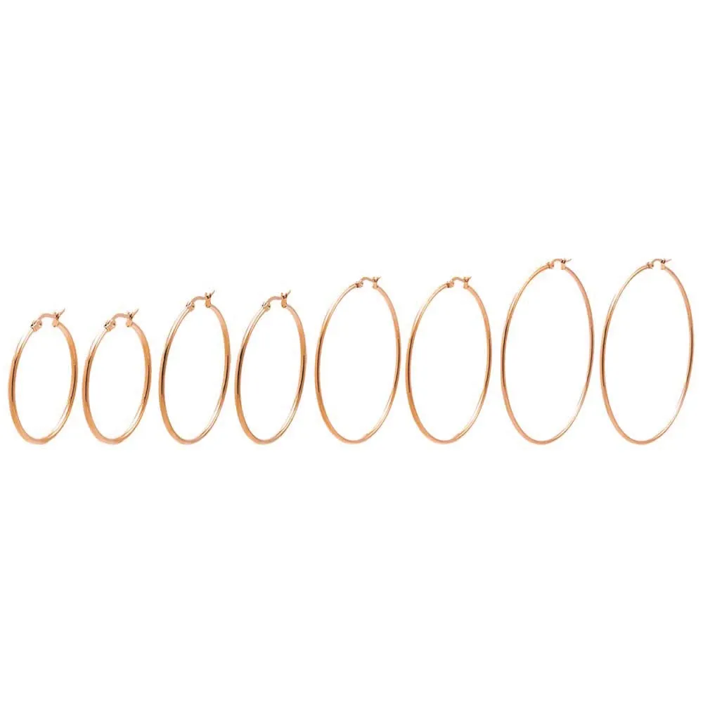 Solid Multi Size Hoop Earring Combo Set sold by Adina Eden's product image thumbnail 3