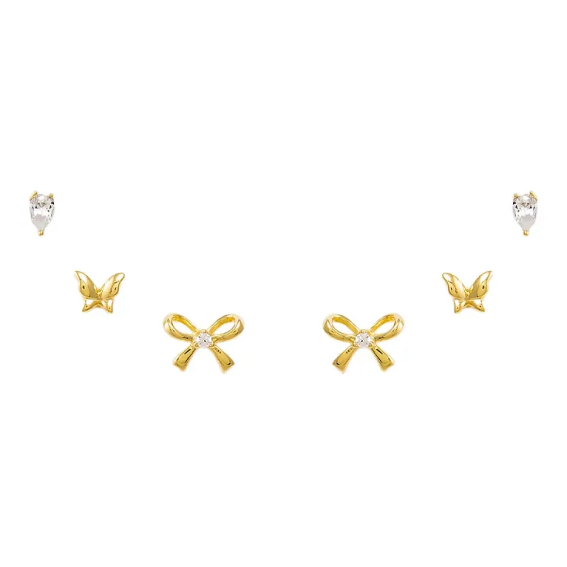 Bows & More Stud Earring Combo Set sold by Adina Eden's