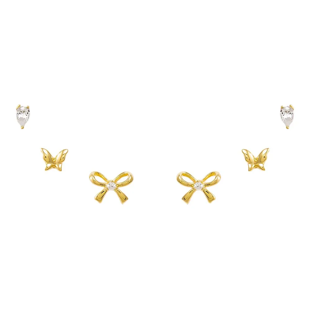 Bows & More Stud Earring Combo Set sold by Adina Eden's