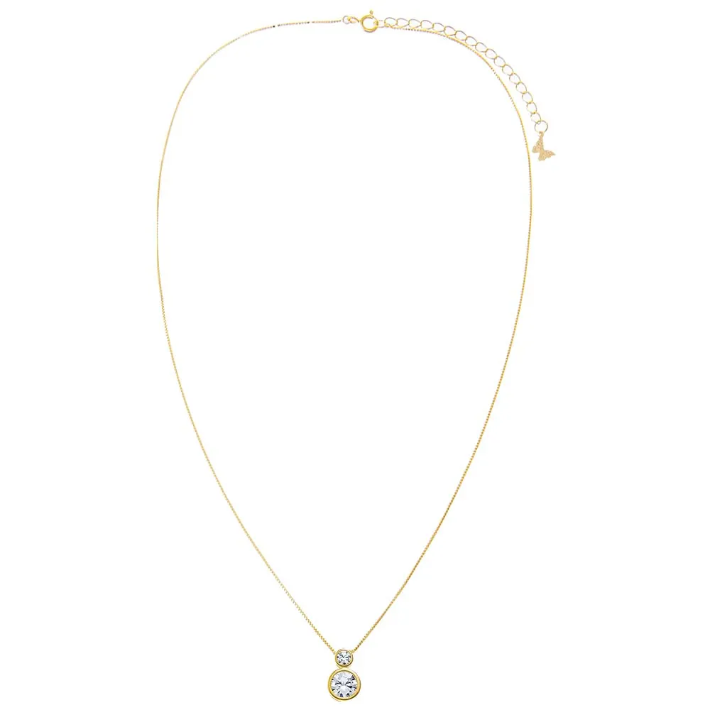 Double Graduated CZ Bezel Pendant Necklace sold by Adina Eden's product image thumbnail 2