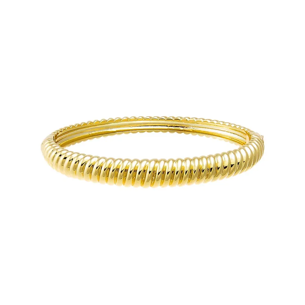 Wide Ridged Bangle Bracelet sold by Adina Eden's product image thumbnail 2