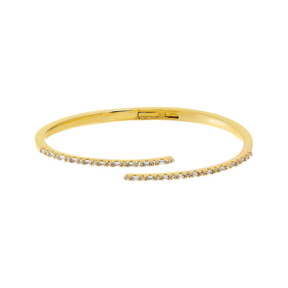 Pave Thin Overlap Claw Bangle Bracelet sold by Adina Eden's product image thumbnail 3