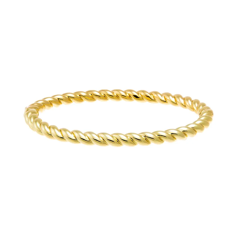Solid Twisted Rope Bangle Bracelet sold by Adina Eden's product image thumbnail 2