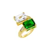 Colored Baguette Claw Pinky Ring sold by Adina Eden's