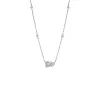 Pave X Baguette Toi E Moi Bezel Necklace sold by Adina Eden's