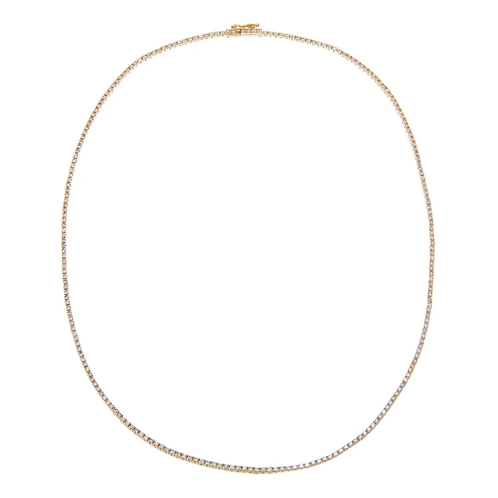 Thin Diamond Tennis Necklace 14K sold by Adina Eden's product image thumbnail 2