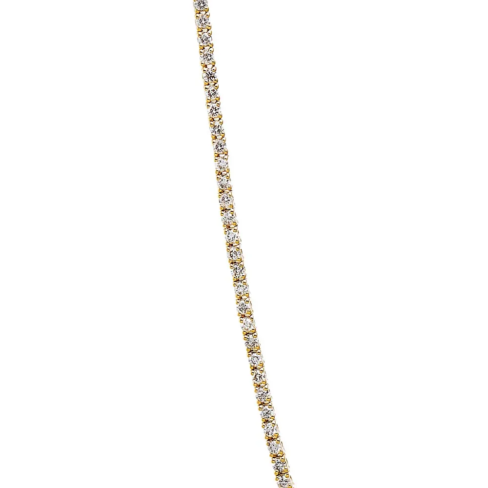 Thin Diamond Tennis Necklace 14K sold by Adina Eden's product image thumbnail 3