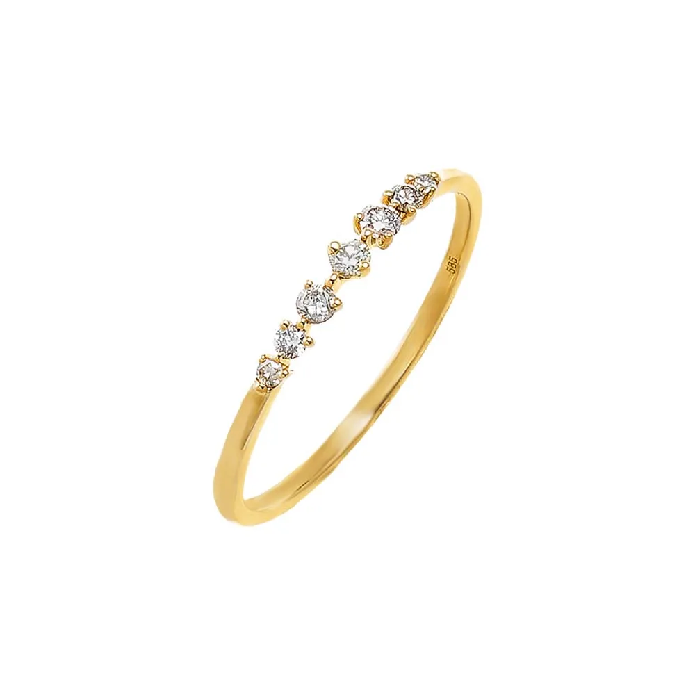 Diamond Graduated Accent Ring 14K sold by Adina Eden's