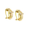Pave Accented Wide Open Hoop Earring sold by Adina Eden's