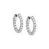 Diamond Inside & Out Hoop Earring 14K sold by Adina Eden's