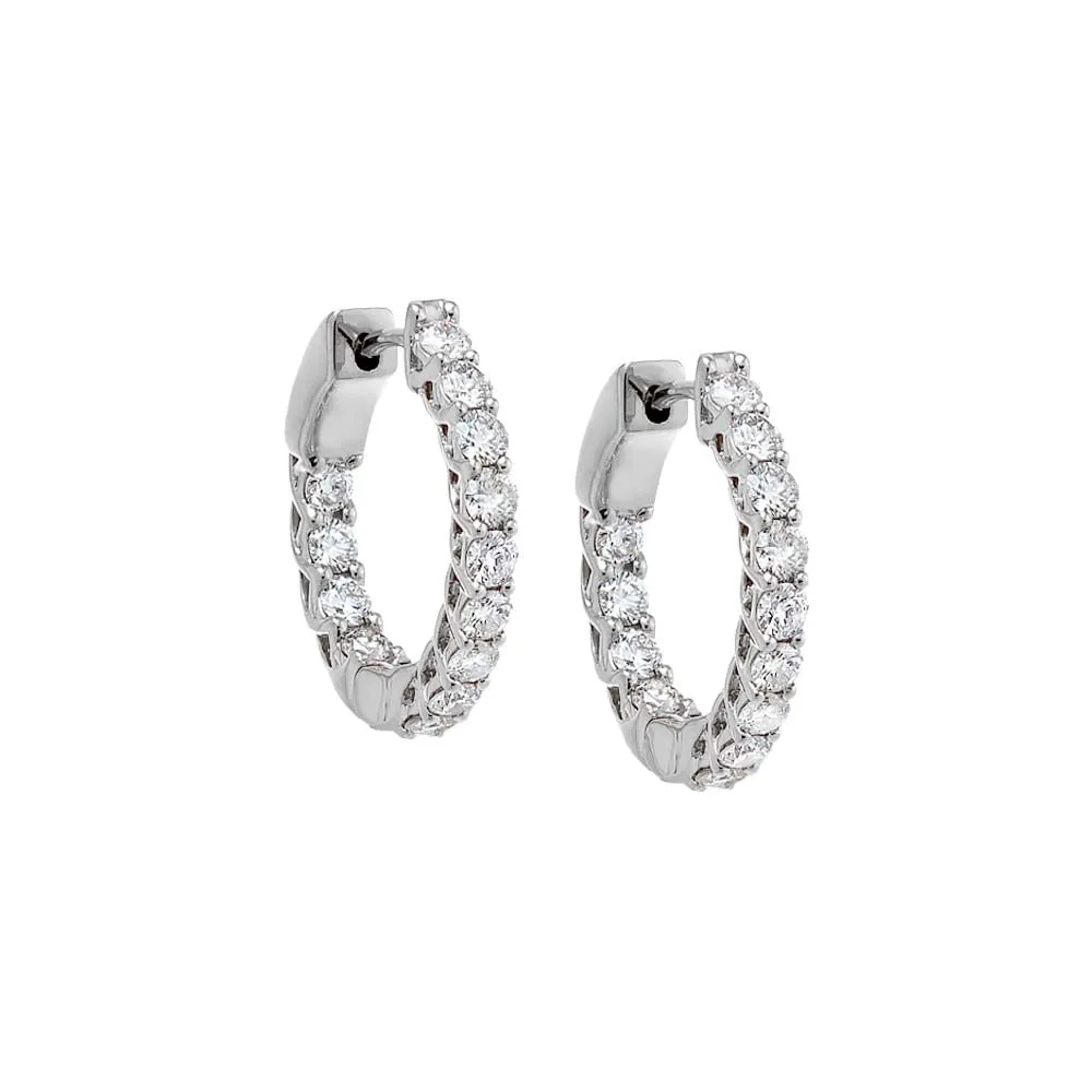 Diamond Inside & Out Hoop Earring 14K sold by Adina Eden's product image thumbnail 2