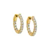 Diamond Inside & Out Hoop Earring 14K sold by Adina Eden's