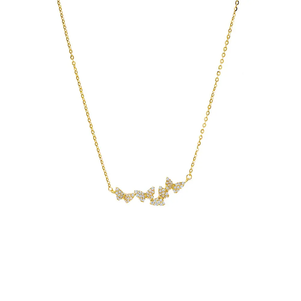 Mini Triple Pave Butterfly Necklace sold by Adina Eden's