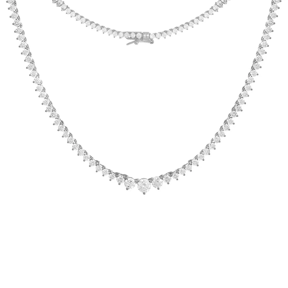 Graduated Tennis Necklace sold by Adina Eden's product image thumbnail 5