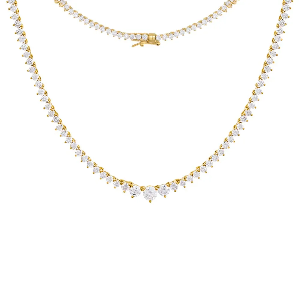 Graduated Tennis Necklace sold by Adina Eden's