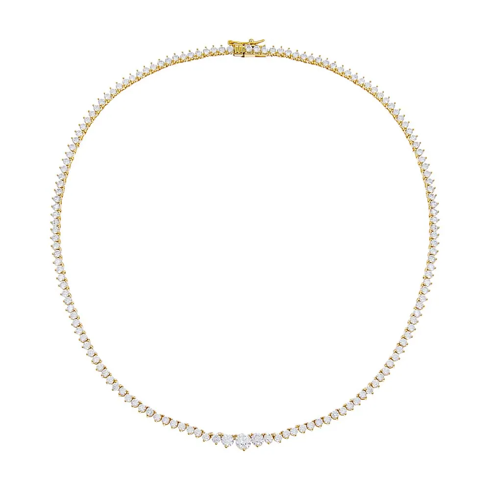 Graduated Tennis Necklace sold by Adina Eden's product image thumbnail 3