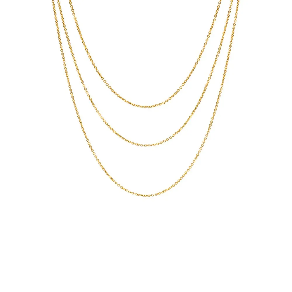 Dainty Cable Chain Necklace Combo Set sold by Adina Eden's