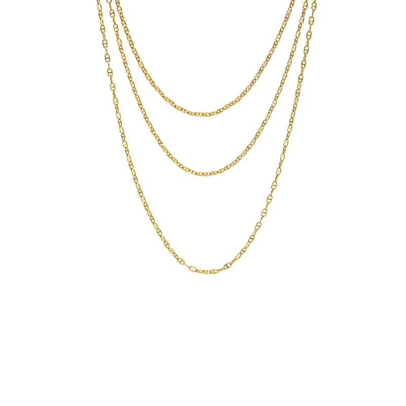 Solid Mariner Chain Necklace Combo Set sold by Adina Eden's